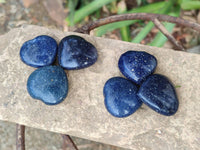 Polished Lazulite Hearts x 35 From Madagascar - Toprock Gemstones and Minerals