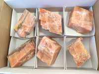 Natural Sunset Orange Calcite Specimens x 6 From Spitzkop, Namibia - Toprock Gemstones and Minerals