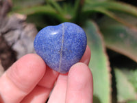 Polished Lazulite Hearts x 35 From Madagascar - Toprock Gemstones and Minerals