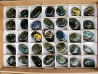 Polished Labradorite Palm Stones x 35 From Tulear, Madagascar - Toprock Gemstones and Minerals