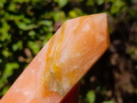 Polished Orange Twist Calcite Points x 2 From Madagascar - Toprock Gemstones and Minerals