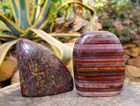 Polished Mixed Standing Free Forms x 2 From Southern Africa - Toprock Gemstones and Minerals