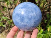 Polished Blue Calcite Spheres x 2 From Madagascar - Toprock Gemstones and Minerals