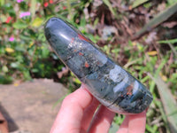 Polished Bloodstone Standing Free Forms x 2 From Swaziland - Toprock Gemstones and Minerals