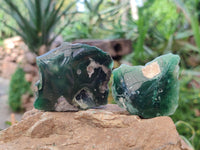Polished On One Side Emerald Mtorolite x 12 From Mutorashanga, Zimbabwe - Toprock Gemstones and Minerals