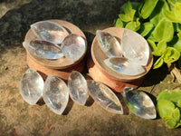Polished Clear Quartz "Angel Tears" Pendant Pieces x 35 From Madagascar - Toprock Gemstones and Minerals