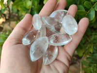 Polished Clear Quartz "Angel Tears" Pendant Pieces x 35 From Madagascar - Toprock Gemstones and Minerals