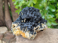 Natural Schorl Black Tourmaline Specimens x 3 From Namibia - Toprock Gemstones and Minerals