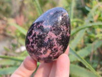 Polished Rhodonite Eggs x 6 From Madagascar - Toprock Gemstones and Minerals