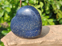 Polished Lazulite Hearts x 6 From Madagascar - Toprock Gemstones and Minerals