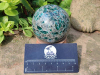 Polished Emerald Mica 'Mutokolite' Spheres x 2 From Mutoko, Zimbabwe - Toprock Gemstones and Minerals