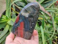 Polished Bloodstone Standing Free Forms x 2 From Swaziland - Toprock Gemstones and Minerals