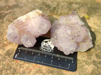 Natural Amethyst Spirit Quartz Clusters x 6 From South Africa - Toprock Gemstones and Minerals