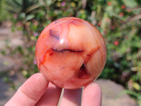 Polished Carnelian Agate Spheres x 4 From Madagascar - Toprock Gemstones and Minerals