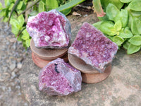 Natural Drusy Salrose on Dolomite Matrix Specimens x 6 From Kakanda, Congo - Toprock Gemstones and Minerals