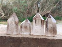Polished Phantom Smokey Quartz Crystals x 6 From Madagascar - Toprock Gemstones and Minerals