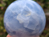 Polished Blue Calcite Spheres x 2 From Madagascar - Toprock Gemstones and Minerals