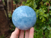 Polished Blue Calcite Spheres x 2 From Madagascar - Toprock Gemstones and Minerals