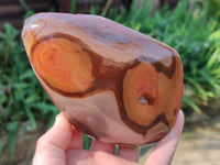 Polished On One Side Polychrome Jasper Nodules x 3 From NW Coast, Madagascar - Toprock Gemstones and Minerals