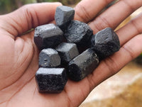 Natural Schorl Black Tourmaline Specimens x 70 from Zimbabwe - Toprock Gemstones and Minerals