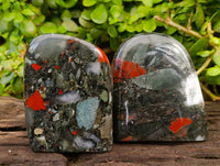 Polished Bloodstone Standing Free Forms x 3 From Swaziland - Toprock Gemstones and Minerals