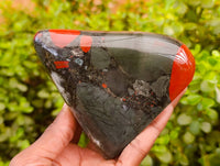 Polished Bloodstone Standing Free Forms x 3 From Swaziland - Toprock Gemstones and Minerals