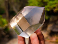 Polished Smokey Window Quartz Crystals x 6 From Madagascar - Toprock Gemstones and Minerals