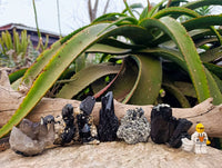 Natural Schorl Black Tourmaline with Orthoclase x 6 From Erongo, Namibia - Toprock Gemstones and Minerals