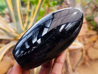Polished Black Tourmaline Standing Free Forms x 4 From Madagascar - Toprock Gemstones and Minerals