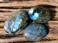 Polished Labradorite Gallets x 20 From Tulear, Madagascar - Toprock Gemstones and Minerals