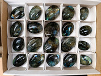 Polished Labradorite Gallets x 20 From Tulear, Madagascar - Toprock Gemstones and Minerals