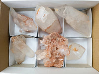 Natural Clear Quartz Clusters x 6 From Mpika, Zambia - Toprock Gemstones and Minerals