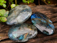 Polished Labradorite Gallets x 9 From Tulear, Madagascar - Toprock Gemstones and Minerals