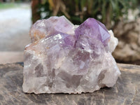 Natural Jacaranda Amethyst Quartz Clusters x 2 From Mumbwa, Zambia - Toprock Gemstones and Minerals