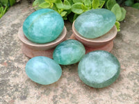 Polished Green Fluorite Gallets x 20  From Madagascar - Toprock Gemstones and Minerals