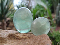 Polished Green Fluorite Gallets x 20  From Madagascar - Toprock Gemstones and Minerals