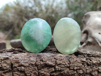 Polished Green Fluorite Gallets x 20  From Madagascar - Toprock Gemstones and Minerals