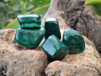 Polished Flower Banded Malachite Free Forms x 35 From Congo - Toprock Gemstones and Minerals