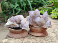 Natural Amethyst Spirit Quartz Clusters x 6 From Boekenhouthoek, South Africa - Toprock Gemstones and Minerals
