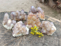Natural Amethyst Spirit Quartz Clusters x 6 From Boekenhouthoek, South Africa - Toprock Gemstones and Minerals