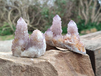Natural Amethyst Spirit Quartz Clusters x 6 From Boekenhouthoek, South Africa - Toprock Gemstones and Minerals