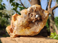 Natural Limonite Quartz Clusters x 2 From Solwezi, Zambia - Toprock Gemstones and Minerals