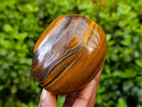 Polished Golden Tiger's Eye Free Forms x 3 From Prieska, South Africa - Toprock Gemstones and Minerals