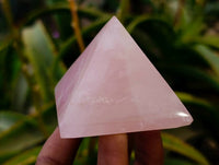 Polished Rose Quartz Pyramids x 6 From Madagascar - Toprock Gemstones and Minerals