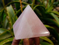 Polished Rose Quartz Pyramids x 6 From Madagascar - Toprock Gemstones and Minerals