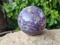 Polished Lepidolite With Pink Rubellite Spheres x 4 From Ambatondrazaka, Madagascar - Toprock Gemstones and Minerals