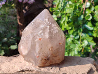 Polished Pearly Window Quartz Crystals x 1 From Madagascar - Toprock Gemstones and Minerals