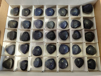 Polished Lazulite Hearts x 35 From Madagascar - Toprock Gemstones and Minerals