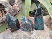 Polished Bloodstone Points x 3 From Swaziland - Toprock Gemstones and Minerals