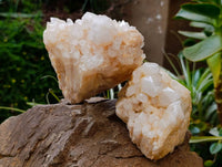 Natural Quartz Clusters x 3 From Madagascar - Toprock Gemstones and Minerals